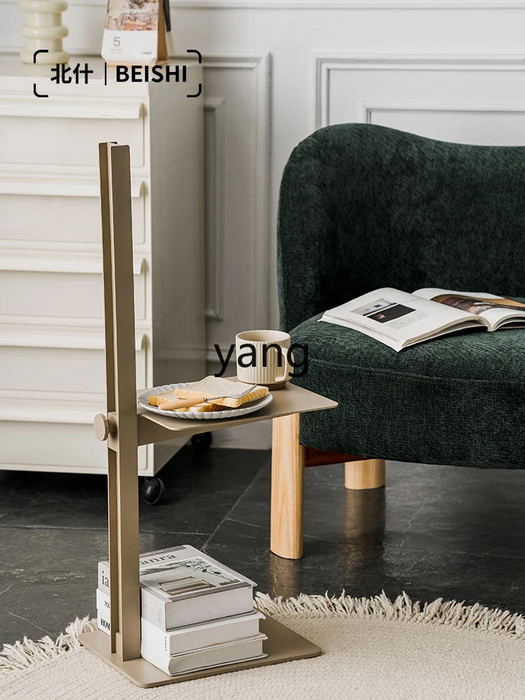 Yjq Sofa Side Table Minimalist Creative Adjustable Coffee Table Industrial Style Modern Iron Corner Table