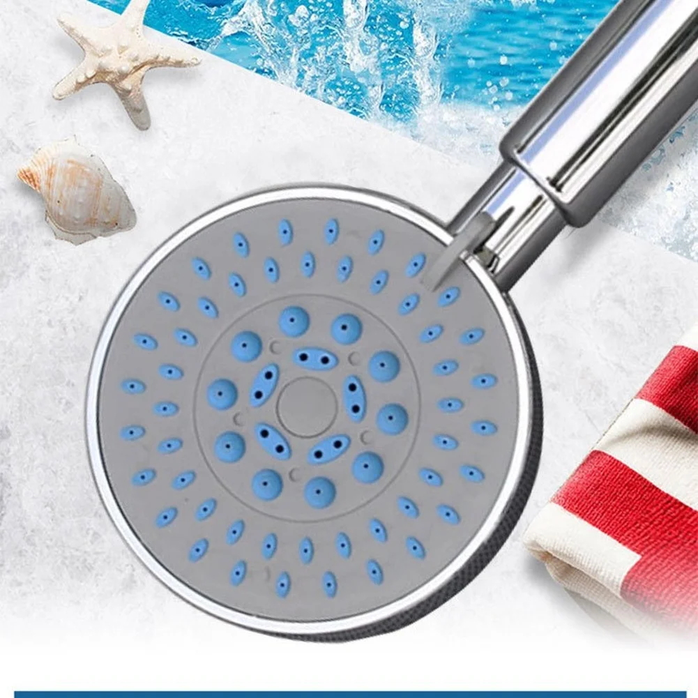5 Spray Mode ABS Handheld Shower Head Featuring Rain Massage Functions and Rust Resistant Electroplated Coating