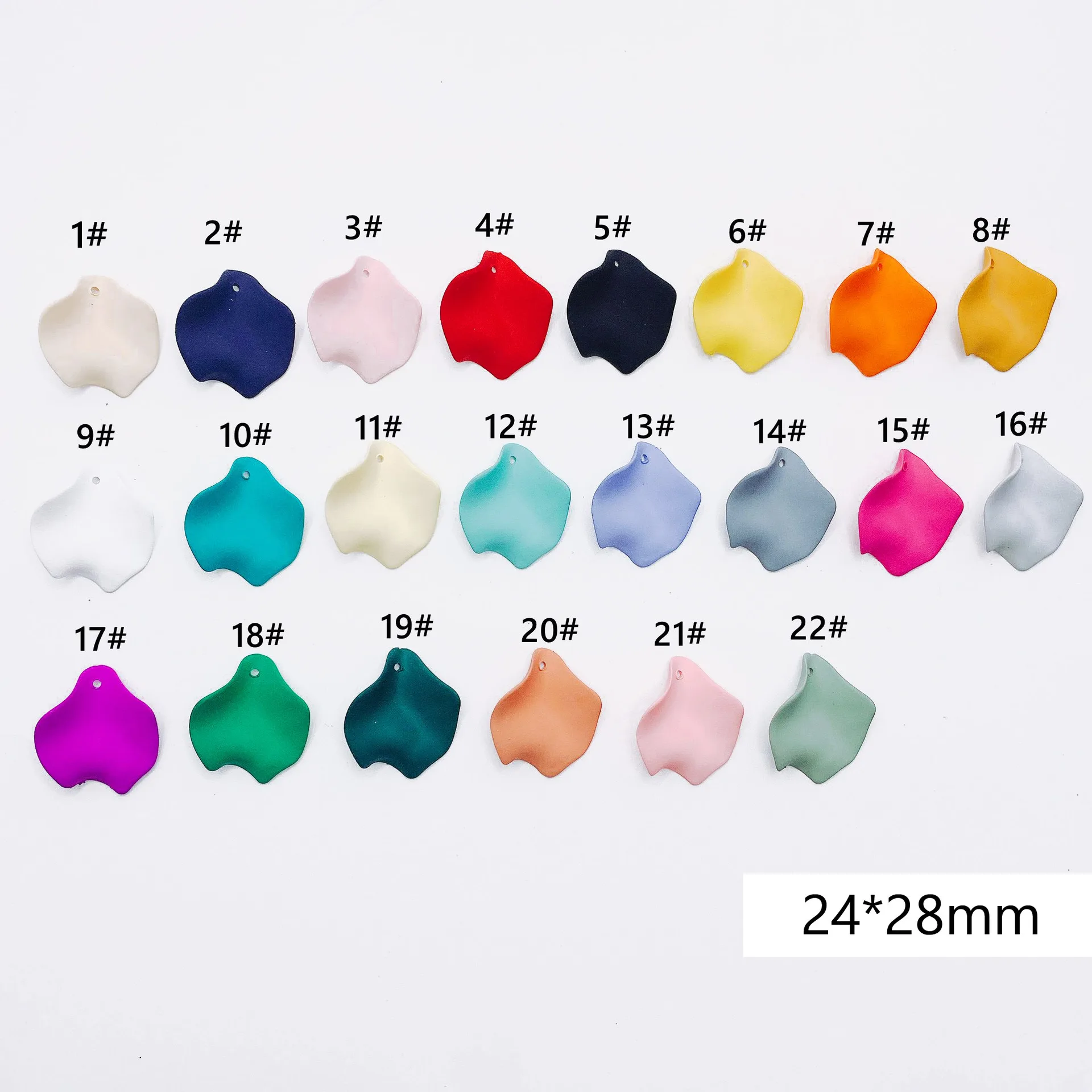 1pc earrings Leaf DIY jewelry accessories wholesale Simple temperament resin spray paint smooth petals personalized earrings