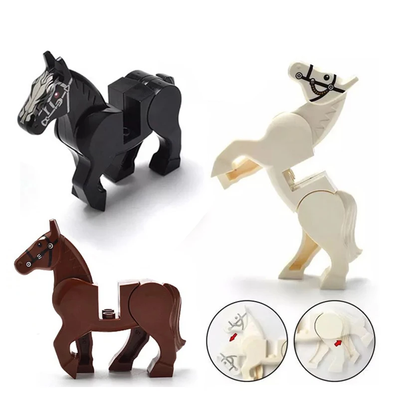 Animal MOC Building Blocks części bydło drób cegły zestawy akcesoriów zabawki latający koń ze skrzydłami Pegasus Wholesale