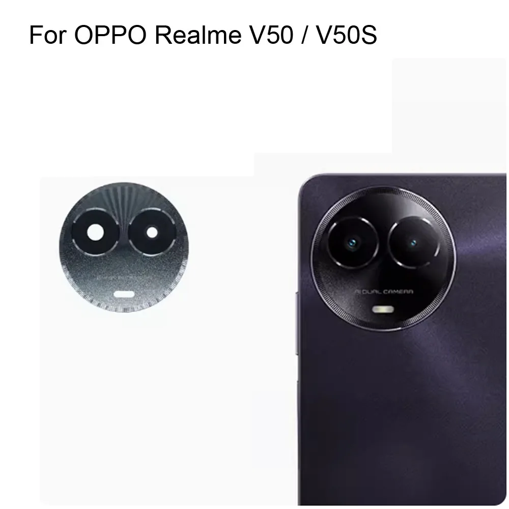 New For OPPO Realme V50 Back Rear Camera Glass Lens test good For OPPO Realme V50S Replacement Parts