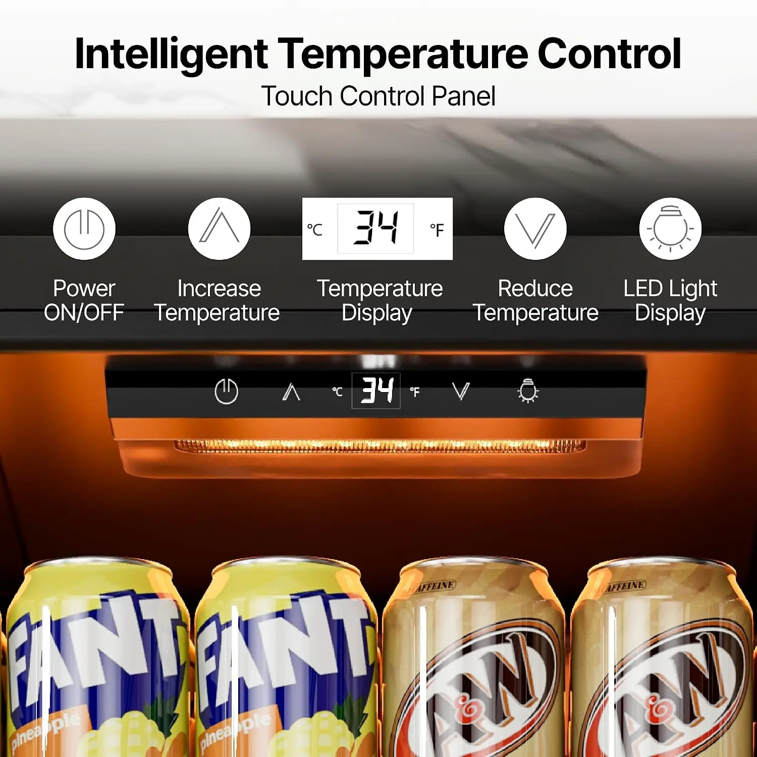Mini Fridge Beverage Cooler 130 Cans Drink Beer Refrigerator, Customized