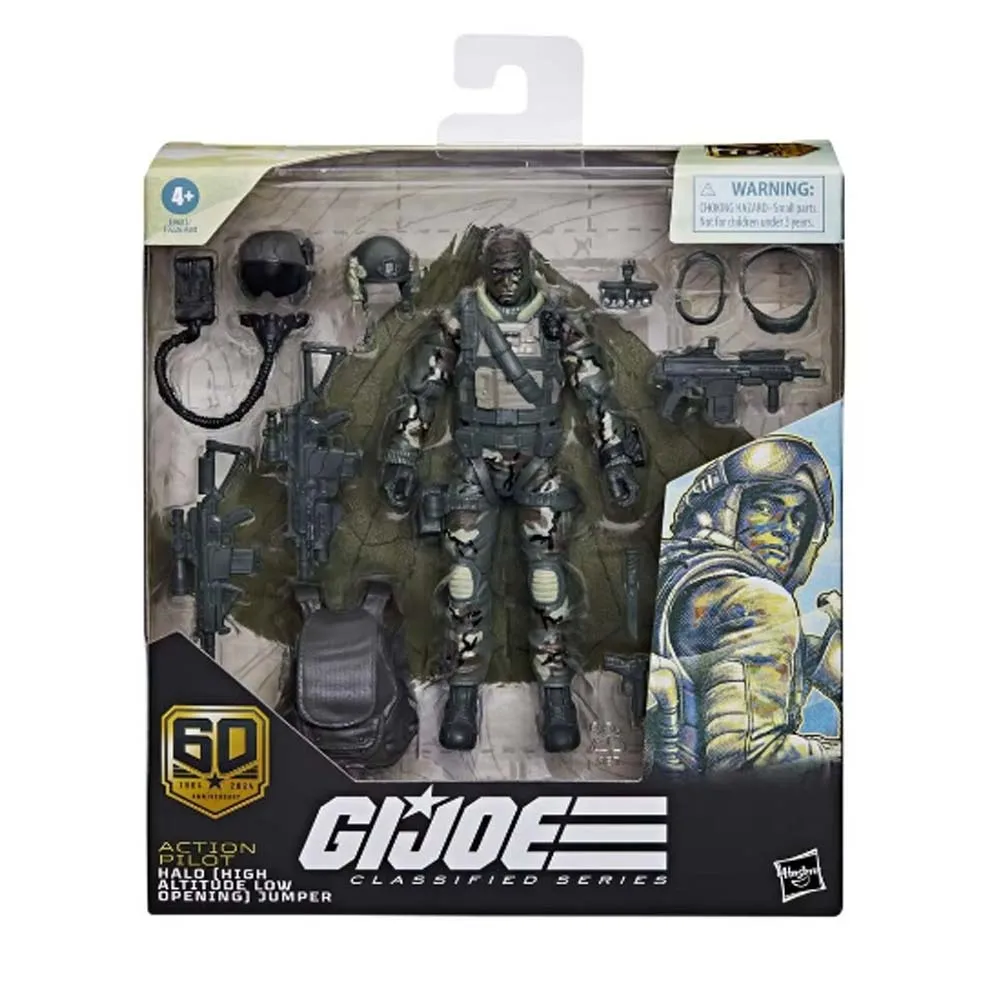 Original Hasbro Gi Joe Classified Series 60Th Anniversary Action Halo Jumper Action Figure Model Toy Gift Hobby Collection