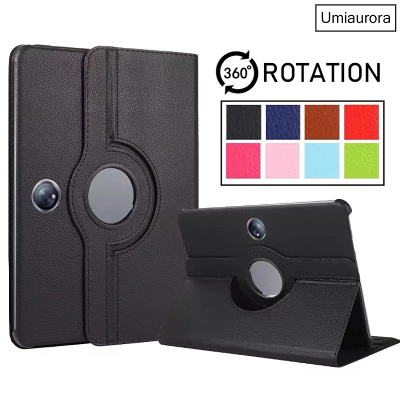

For Honor Pad 8 9 10 12.1 HEY3-W10 X8 X8a X9 X9a 11.5 inch 360 Rotating Stand Flip PU Leather Tablet Case Protective Cover Funda