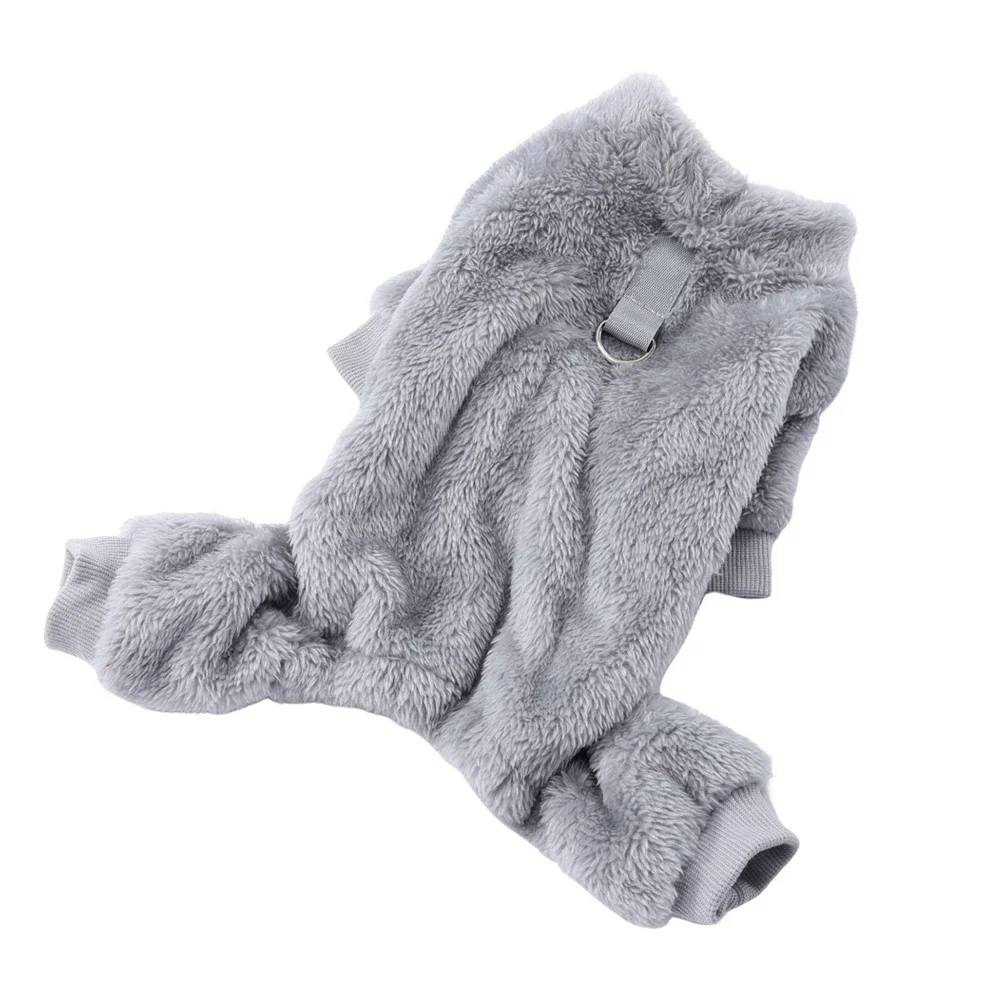 Weiche Fleece-Hundepyjamas, Kleidung, Herbst-Winter-Haustier-Overall für kleine und mittelgroße Hunde, Welpenpullover, warme Chihuahua-Mops-Einteiler-Outfits – Detail 6
