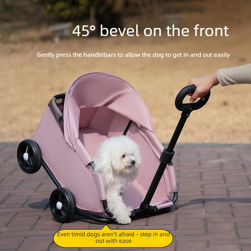 Accessories Dog Carrier Cat Stroller Small Pet Cart Handcart Outdoor Pet Carrier Lightweight Foldable Chihuahua Cat Transport