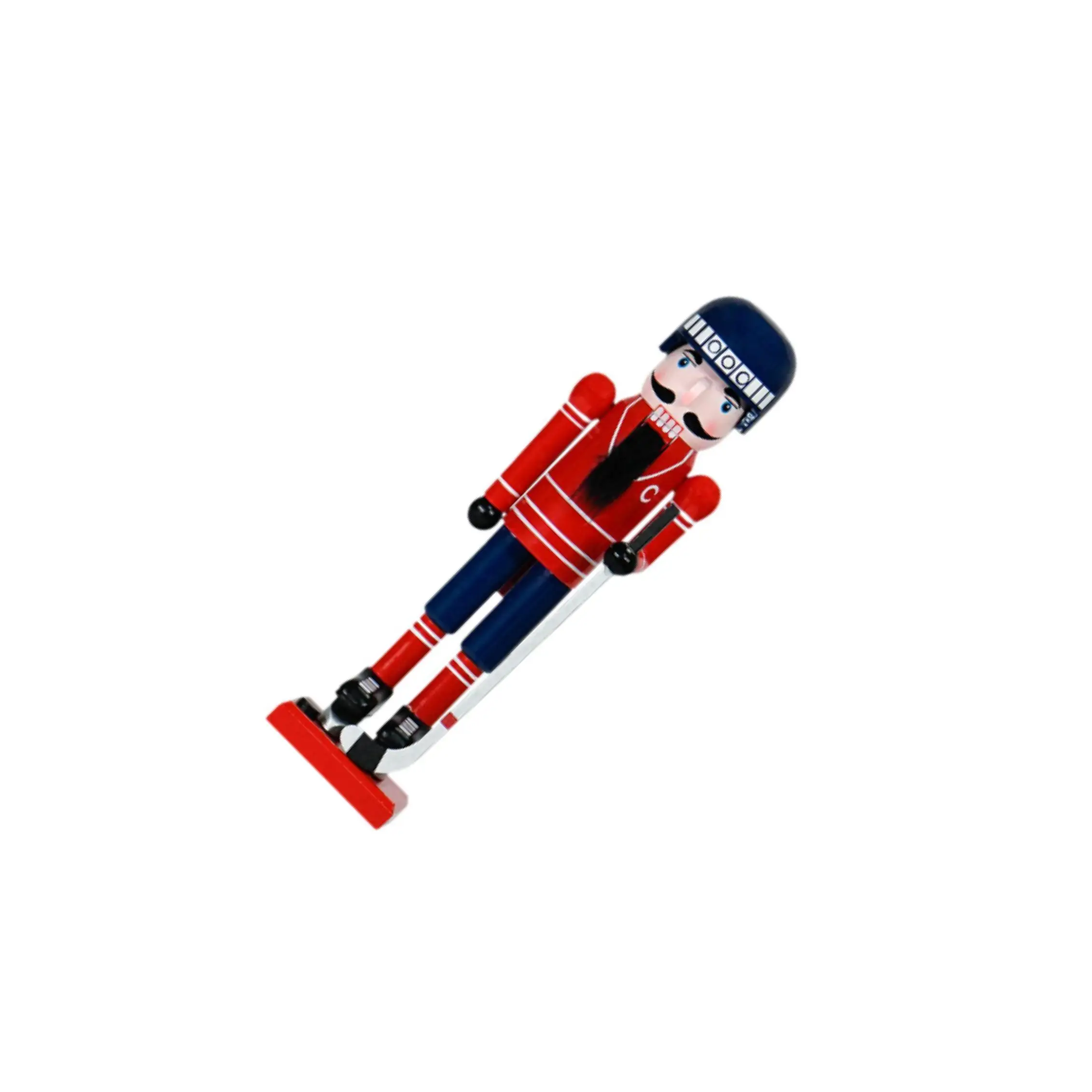 Christmas Wood Ice Hockey Athlete Nutcracker for Holiday Tradition Versatile