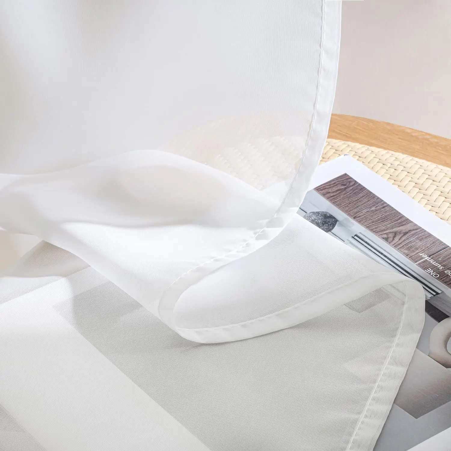 White Sheer Curtain…