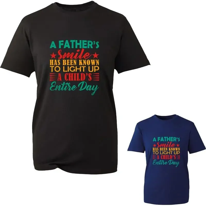 A Father'S Smile Lights Up Child'S Day Fathers T Shirt Birthday Top