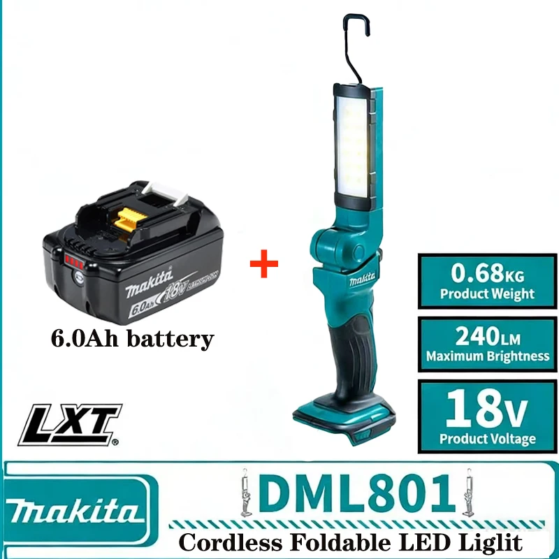 

Newly upgraded ️Makita DML801 Searchlight LED 18V LXT Lithium Outdoors Indoor Construction Site Multipurpose Portable Battery