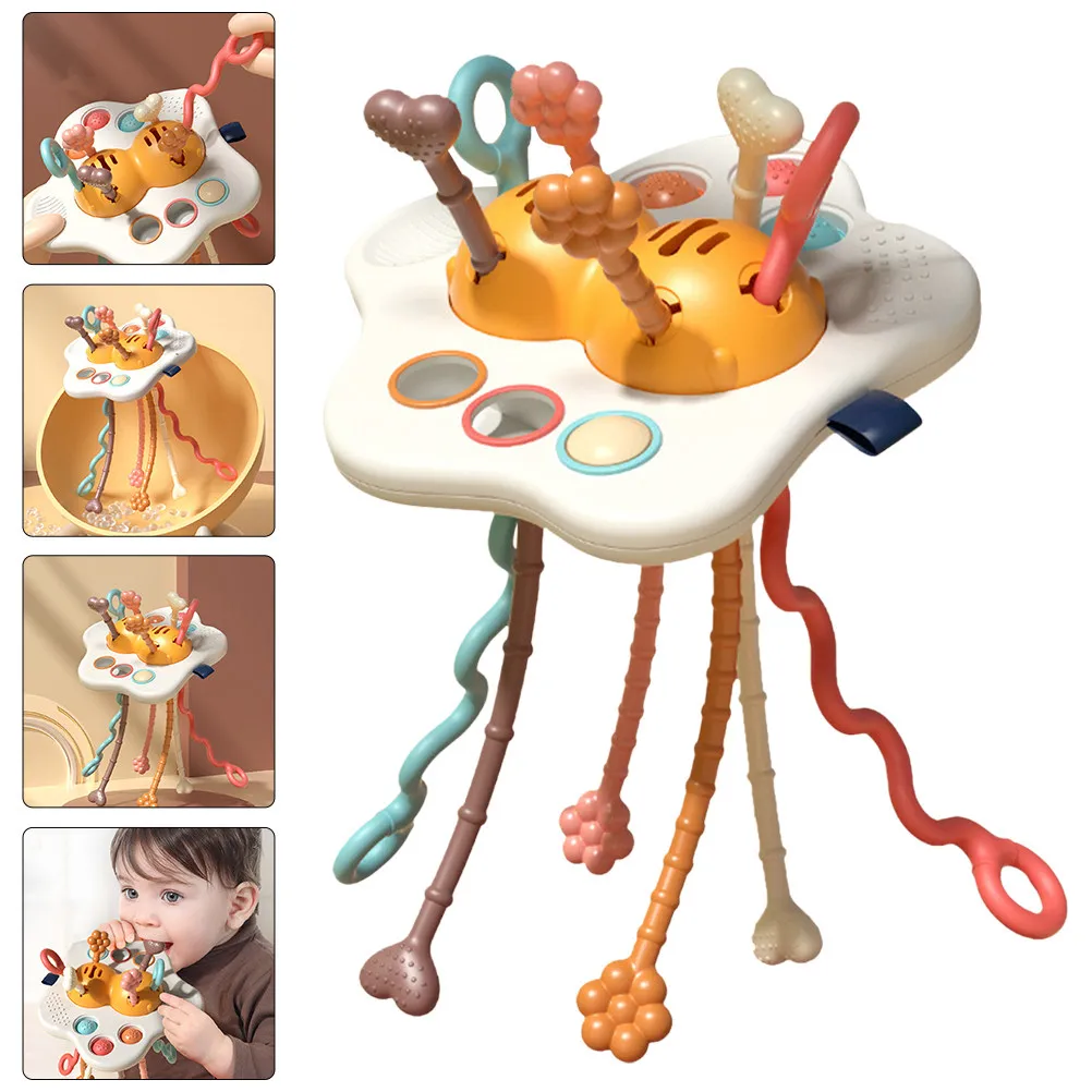 

Игрушка-тянучка в виде курицы с яйцом, износостойкая пластиковая сенсорная компактная развивающая игрушка для младенцев