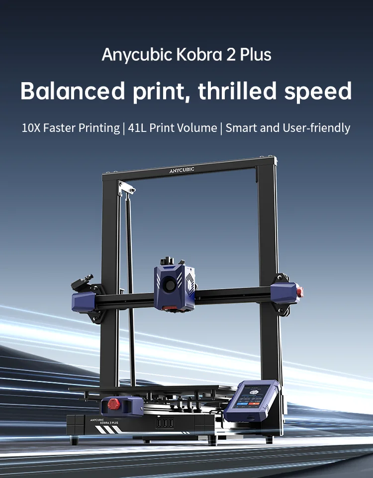 ANYCUBIC Speed FDM Series 3D Printer Kobra 2 Max Kobra 4 3D Printer Large Size Auto-levelling DIY FDM 3D Printers Kobra 4 Combo