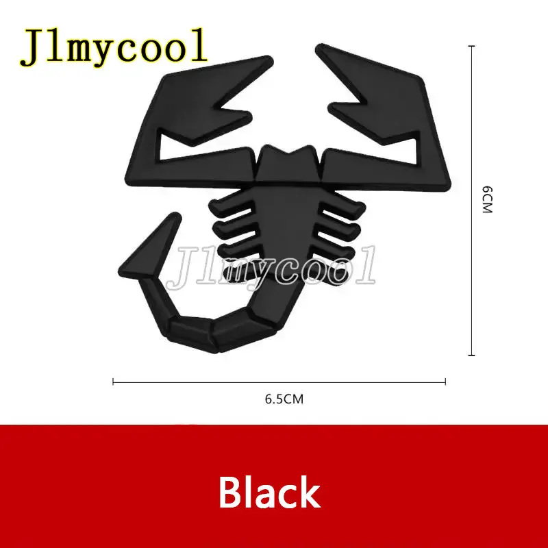 3D Metal Scorpion Car Styling hrome Zinc Alloy Adhesive Emblem Badge Sticker Decal for Fiat Abarth 500 600 124 125 595 Egea view 3