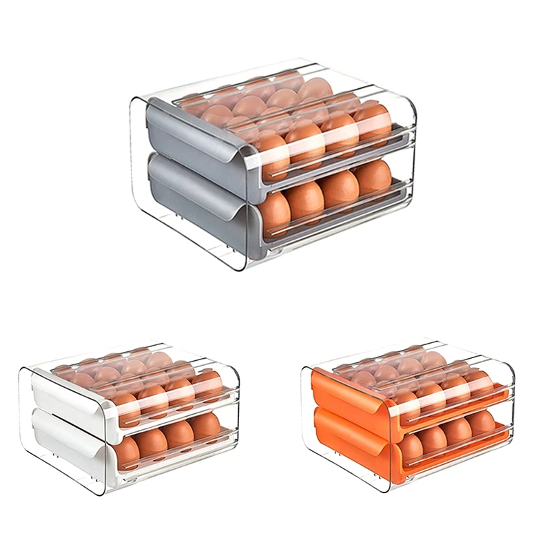 

Drawer Type Egg Storage Box Refrigerator Fresh Keeping Egg Finishing Artifact Kitchen Thickened Large Capacity