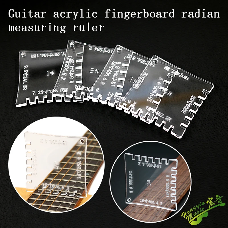 Akrylowy gryf gitarowy podstrunnica linijka miernicza gitara Fret przyrząd pomiarowy naprawa narzędzie pomiarowe i pomiarowe