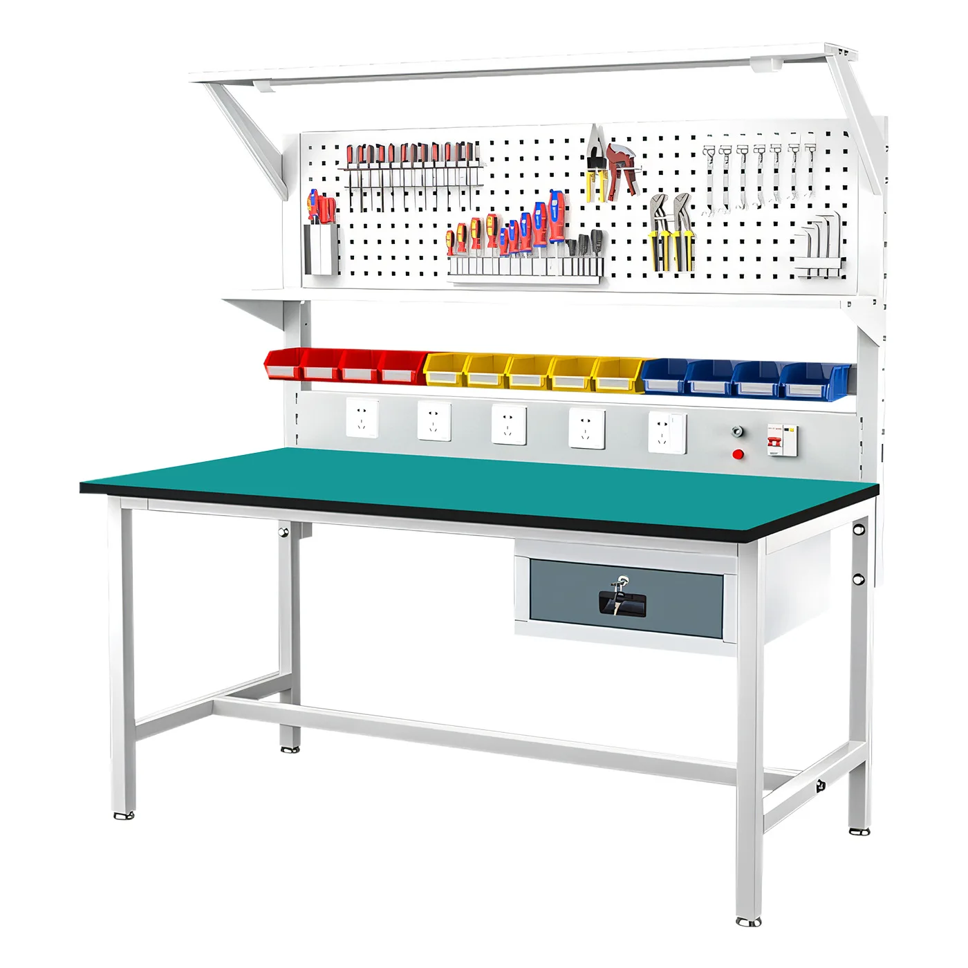 Workshop production line anti-static single-sided combination lamp factory dust-free workshop double-layer anti-static table