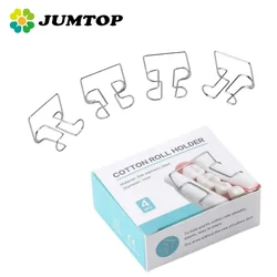 JUMTOP 4Pcs/Box Dental Orthodontic Cotton Roll Clip Stainless Steel Autoclavable Cotton Roll Holder Dentistry Lab Tools