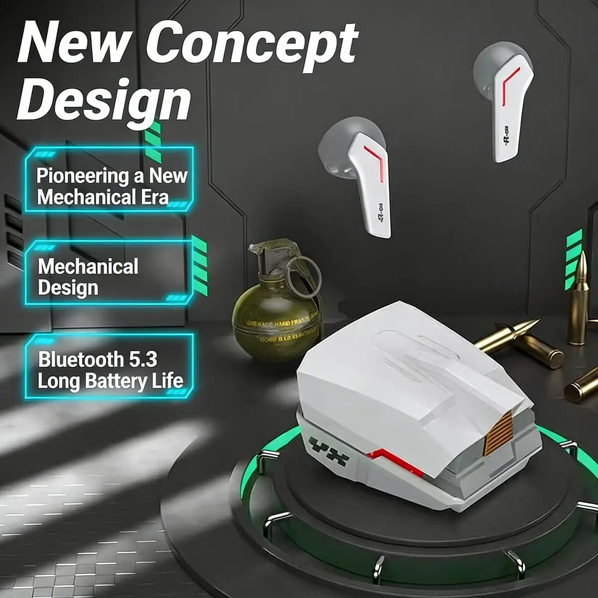 سماعات بلوتوث لاسلكية عالية الوضوح صوت ستيريو دعوة الحد من الضوضاء من جانب واحد حر اليدين سماعات IPX4 مقاوم للماء