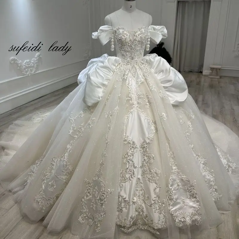 Robe de mariée blanche à une épaule, robe de mariée de luxe élégante, nouveau, 2023