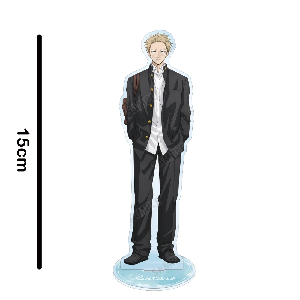 زهرة عطرة تتفتح مع حامل أكريليك كبير كرامية لشخصية الرسوم المتحركة للمدرسة، هدية قابلة للجمع لعرض المكتب الشهير