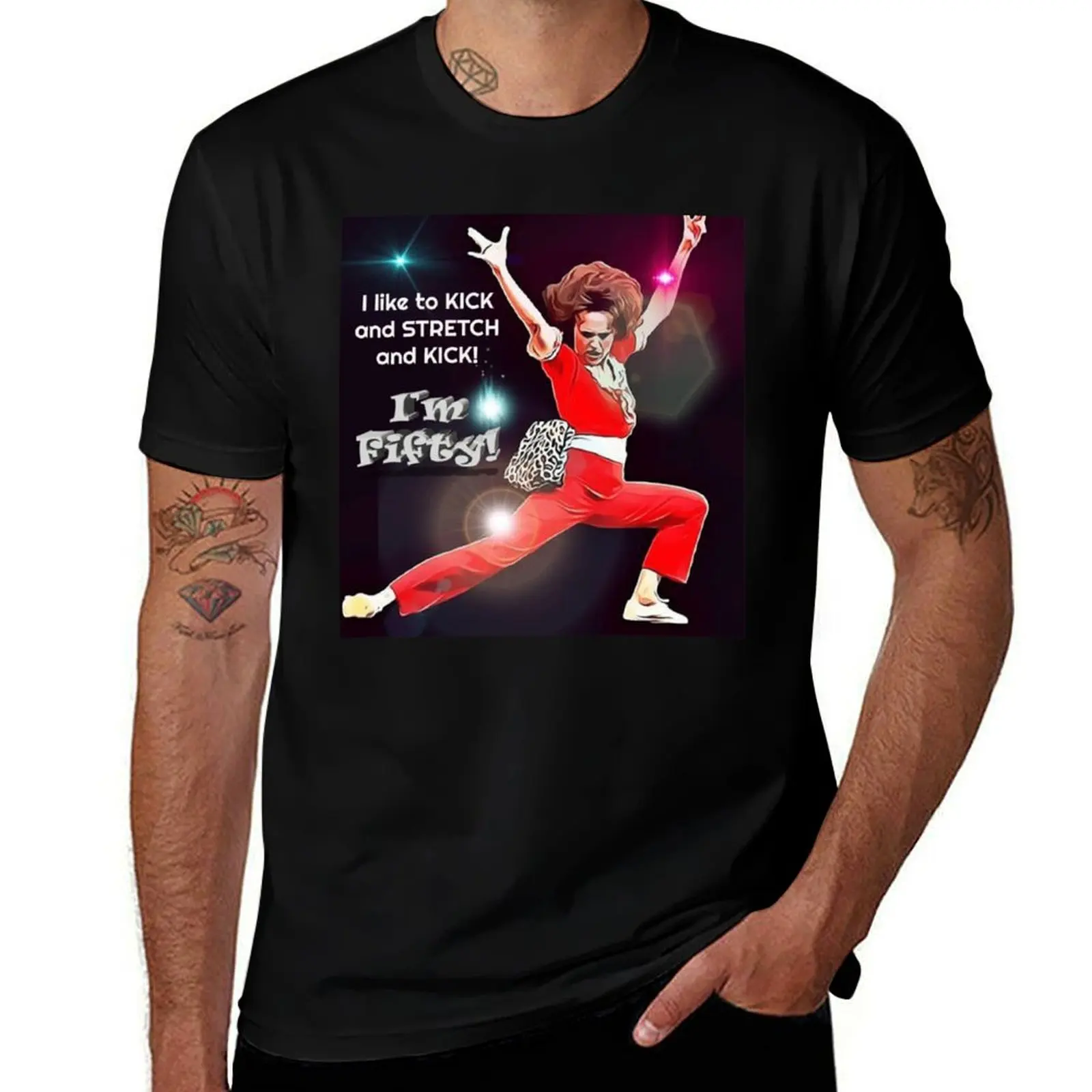 

I&x27;m 50! Kick Stretch Kick T-Shirt blacks anime tshirt graphics Clothing Men's t-shirts
