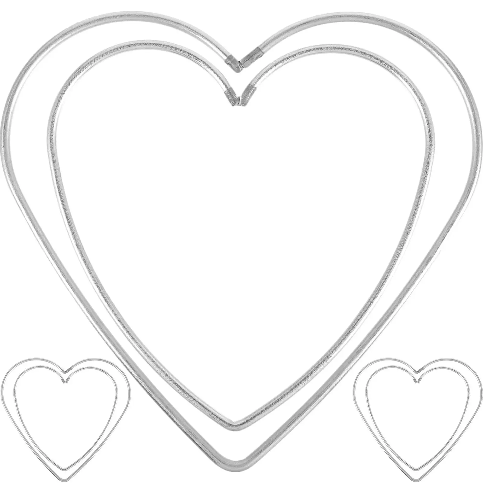 

6Pcs Heart Metal Rings 100MM DIY Craft Supplies Dreamcatcher Decor Wreath Frame Metal Wreath Frame Materials