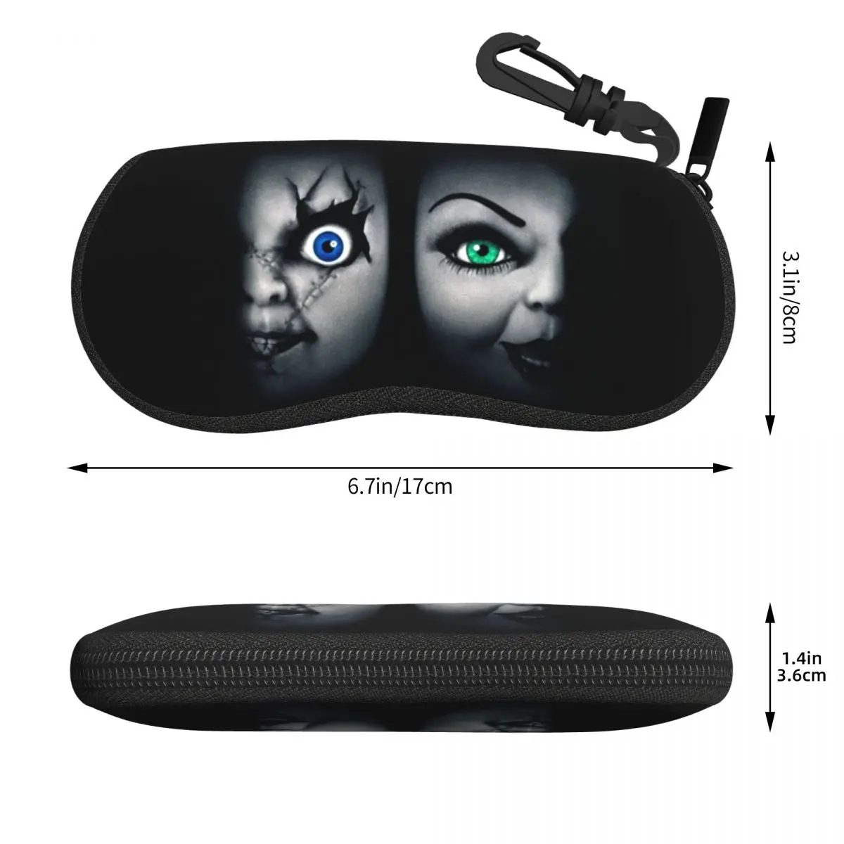 Chucky And Tiffany Shell Glasses Case Protector Sunglasses Box Women Men Soft Eyeglasses Bag Pouch