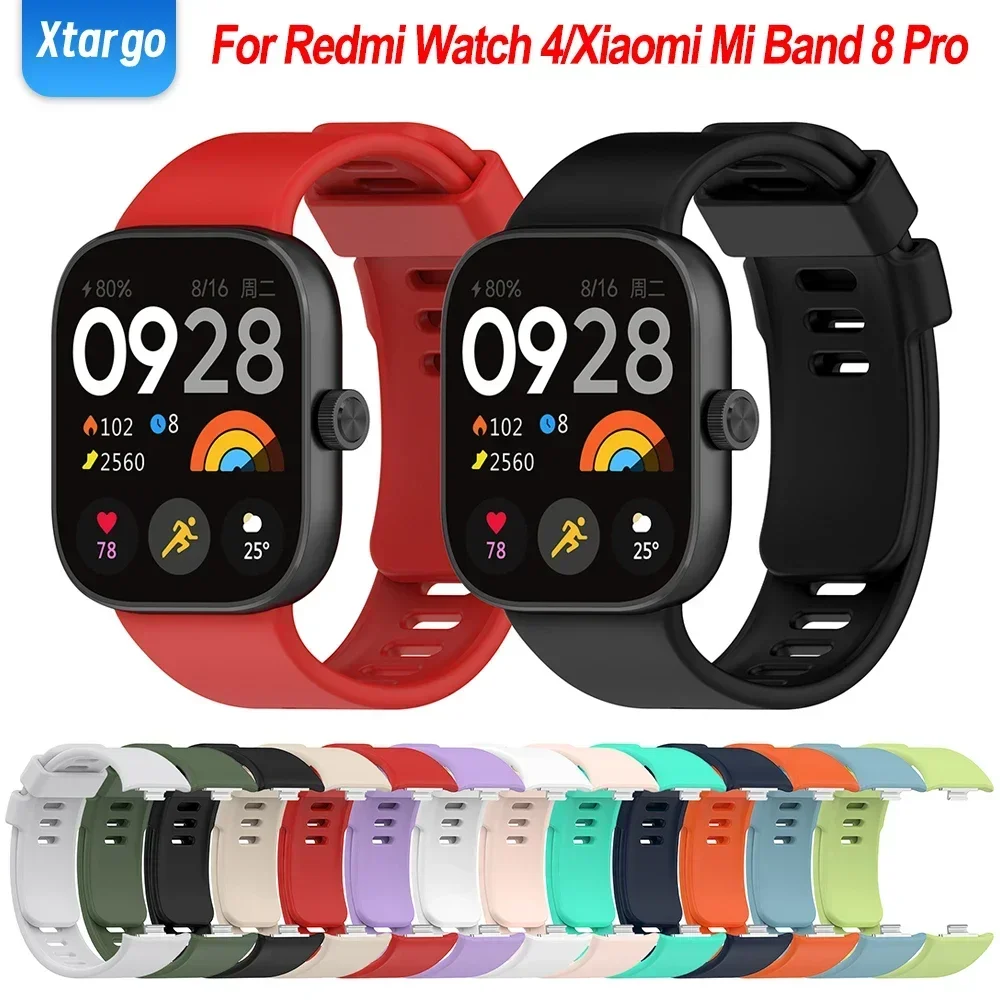 Original Silicone Strap for Redmi Watch 4 Sport Smart Watch Bracelet for Xiaomi Mi Bnad 8 pro Wristband Accessories