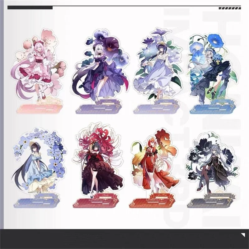 10cm Honkai Impact 3 Elysia Valkyrie Spring Flower Acrylic Figure Stand Model Plate Desk Decor Standing Sign Collection Ornament