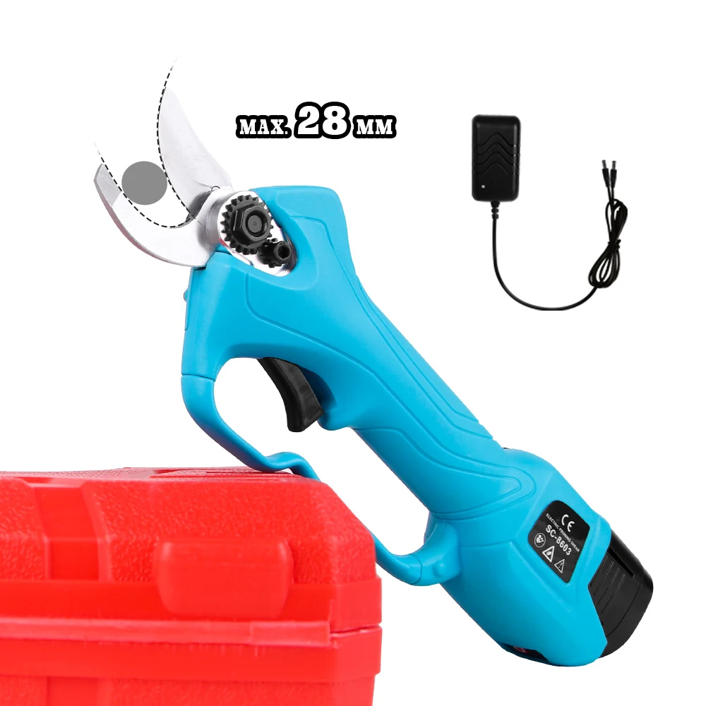 SWANSOFT 16.8V 88VF 28mm akumulatorowy sekator elektryczny sekator litowo-jonowy wydajny owocowy drzewko Bonsai przycinanie gałęzi