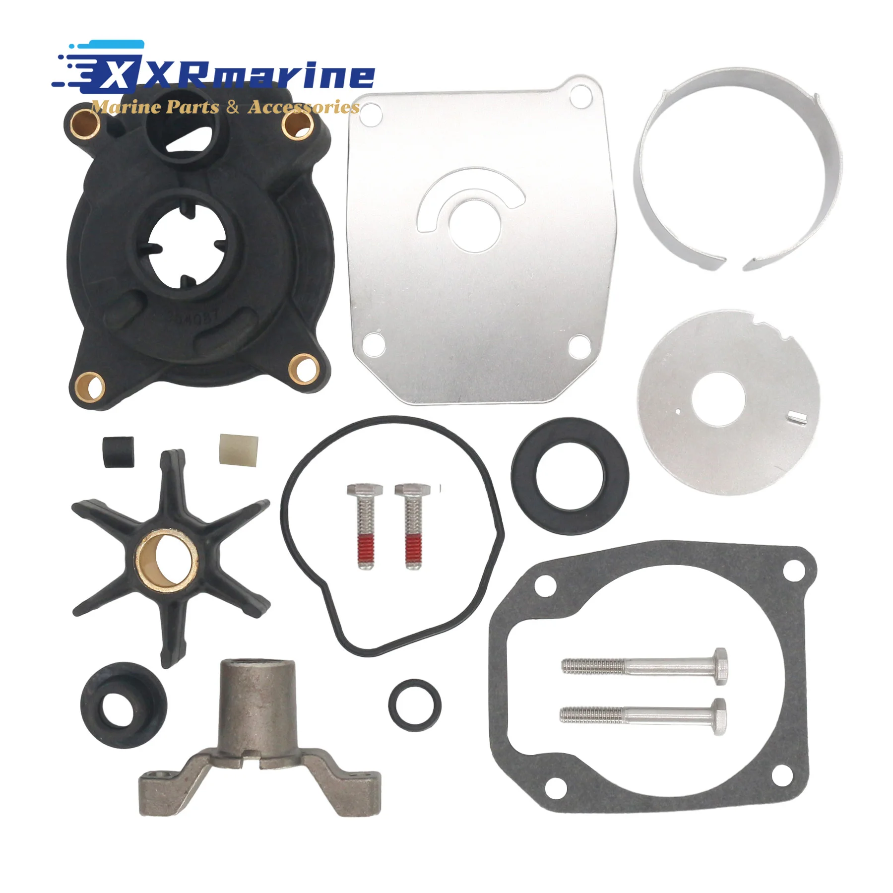 Water Pump Impeller Repair Kit Compatible with Johnson Evinrude OMC 2 Stroke 35 40 45 48 50 55 60 HP Marine Outboard Engines
