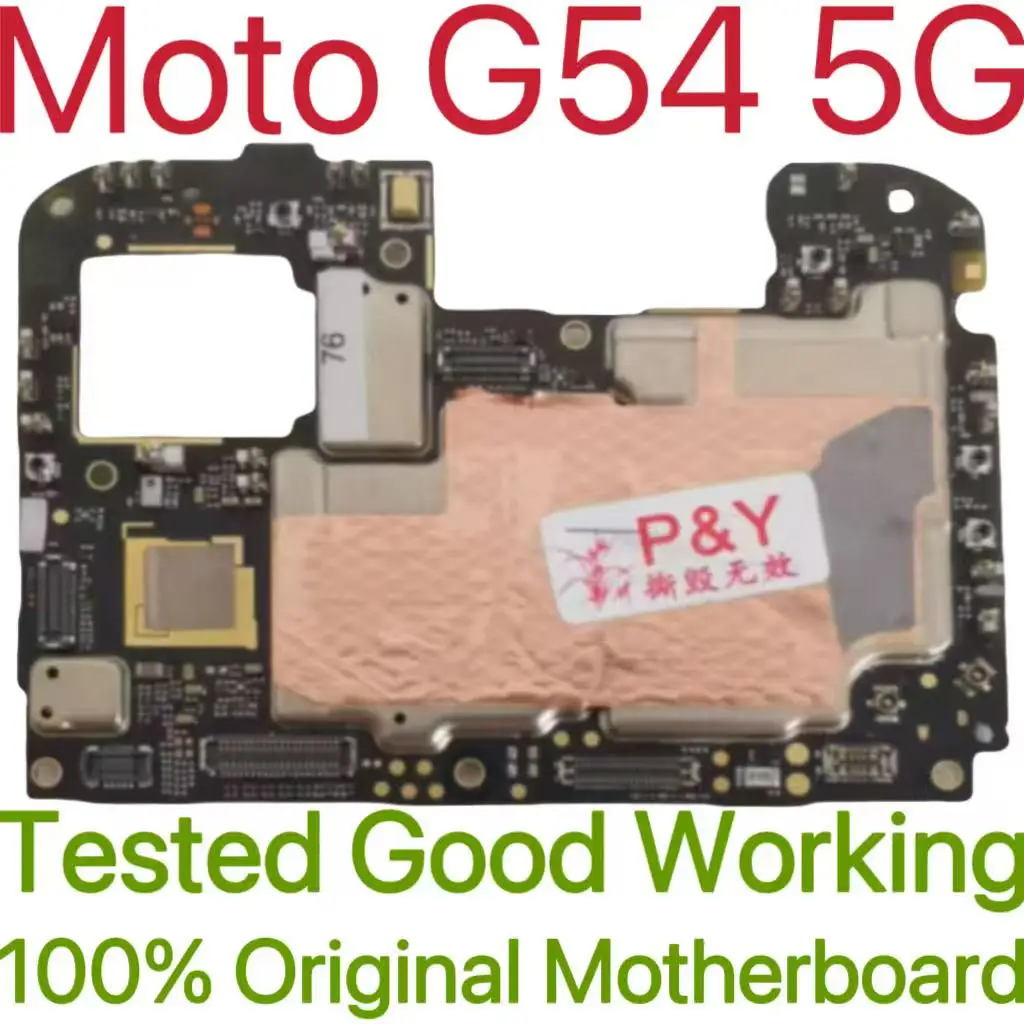 Global Version Original Unlocked Motherboard for Moto G54 5G Tested Circuit Plate Main Logic Board for Moto G54 5G