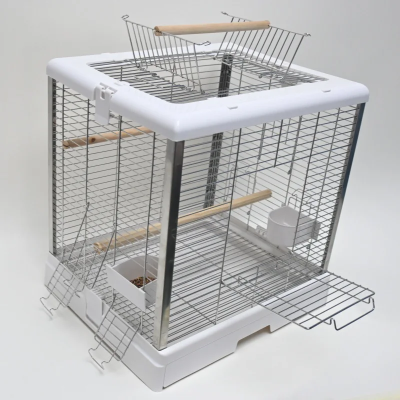 

Stainless steel encrypted horizontal silk bird cage rectangular skin cockatoo cage peony monk starling parrot breeding cag