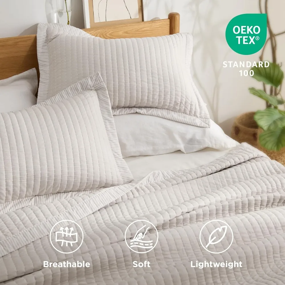 

Quilts Queen Size - Queen Quilt Bedding Set Bedspread Coverlet Comforter, Lightweight Corduroy Pattern Bedspread