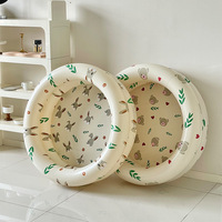 Summer Baby Inflatable Swimming Pool Diameter 90cm  Swim Pool Game Water Pool for Summer Fun Fashion Retro Thickened Ocean Balls