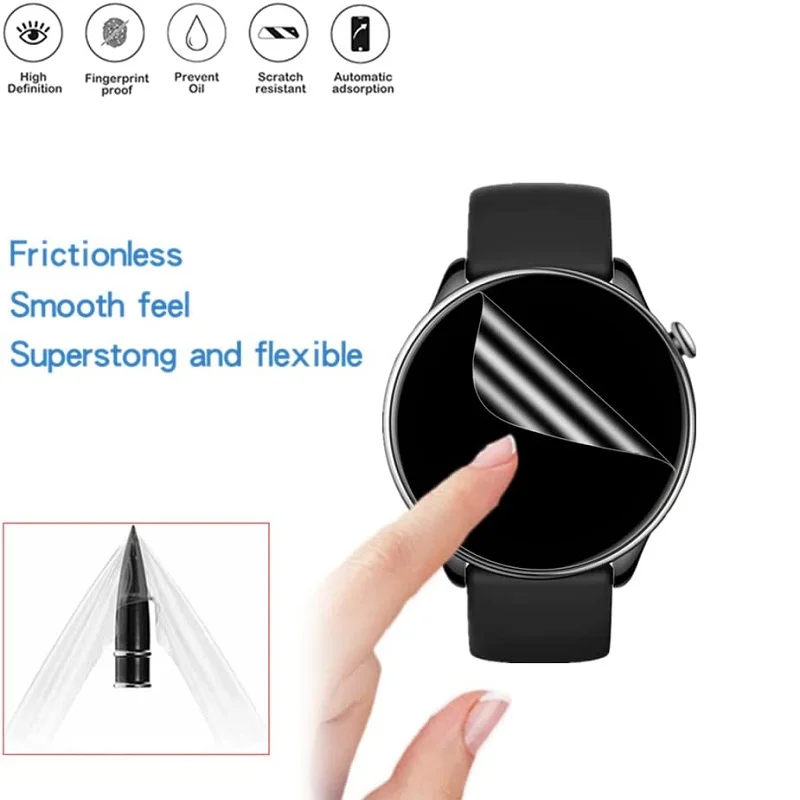 10PCS TPU Hydrogel Screen Protector for Amazfit GTR4 Smart Watch HD Clear Soft Protective Film for Amazfit GTR 4