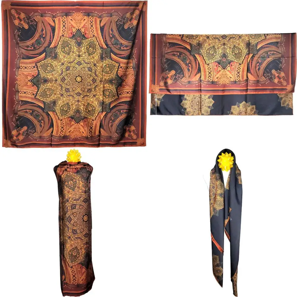 

Большая шелковая шаль 53x53 — жемчужная атласная квадратная накидка высокой плотности для женских модных аксессуаров