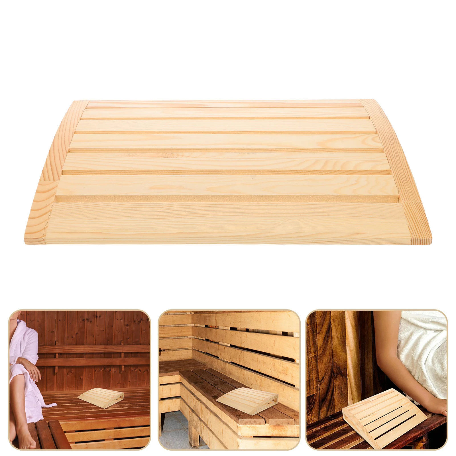 

Деревянная подушка для сауны, подголовник, эргономичная ручная работа, поддержка шеи из цельного дерева, подушка для пропаривания пота, аксессуар для сауны, спа