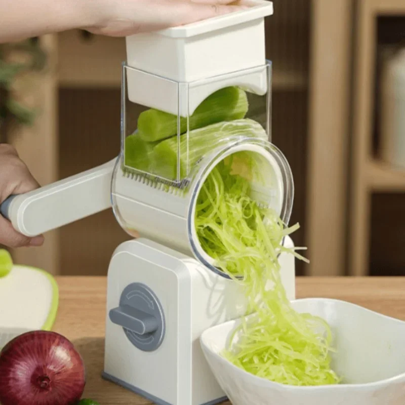 

1Pcs Rotary Vegetable Cutter Slicer Multi Functional Drum Hand Cranked Vegetable Potato Slicer Manual Cheese Chopper Machine