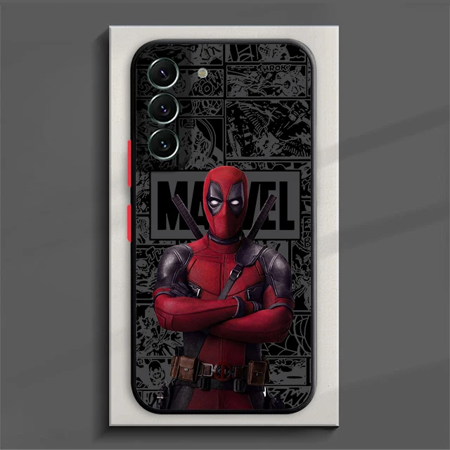 Anime Marvel Hero Deadpool For Samsung Galaxy A91 A81 A73 A72 A55 A54 A53 A52 Frosted Translucent Phone Case