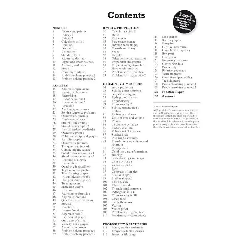 Pearson REVISE AQA GCSE Mathematics Arbeitsbuch mit höherer Revision für 2025 und 2026 Bewertungen und Prüfungen Glyn Payne 9781447987871