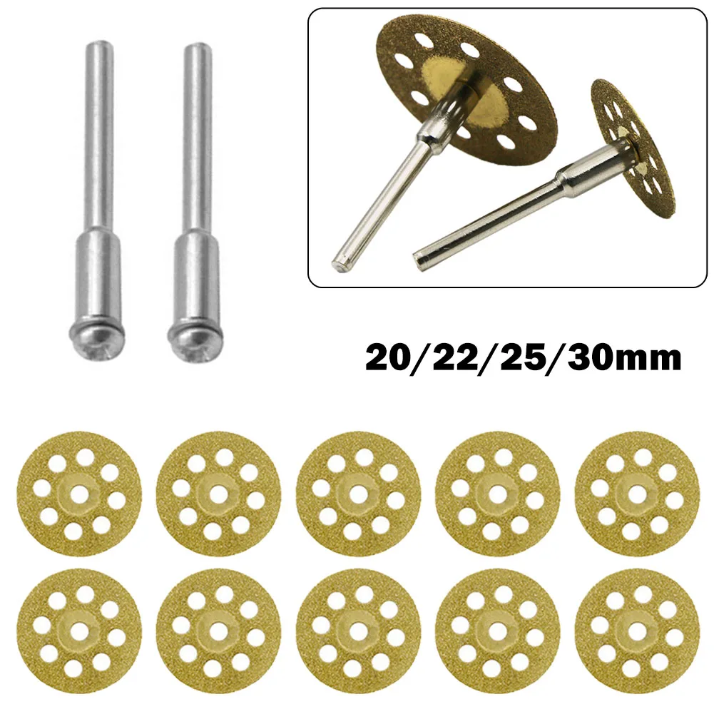 12 pçs 20//22/25/30mm kit discos de corte diamante viu lâminas ferramenta rotativa para pedras jade mármore concreto tijolo diy corte