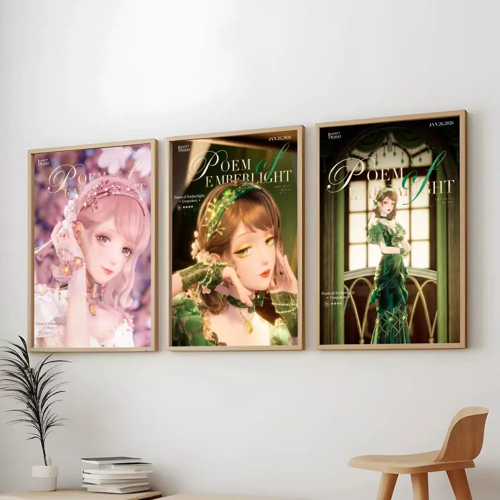Game I-Infinity Nikki fantasy fashion Painting Calligraphy Modern Aesthetic Wall Art Print Trendy Bedroom Home Decor Gift
