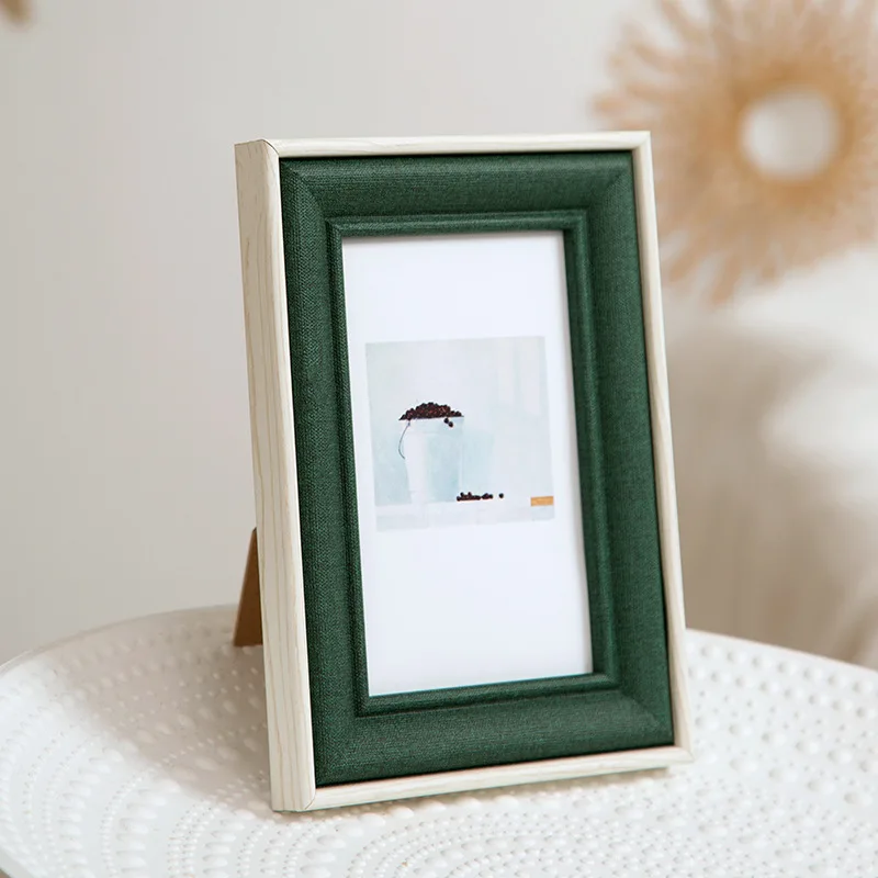 Nordic Style Empty Picture Frame European Vintage Color Block 6 Inch Wedding Photo Frame Wall Hanging Horizontal Or Vertical