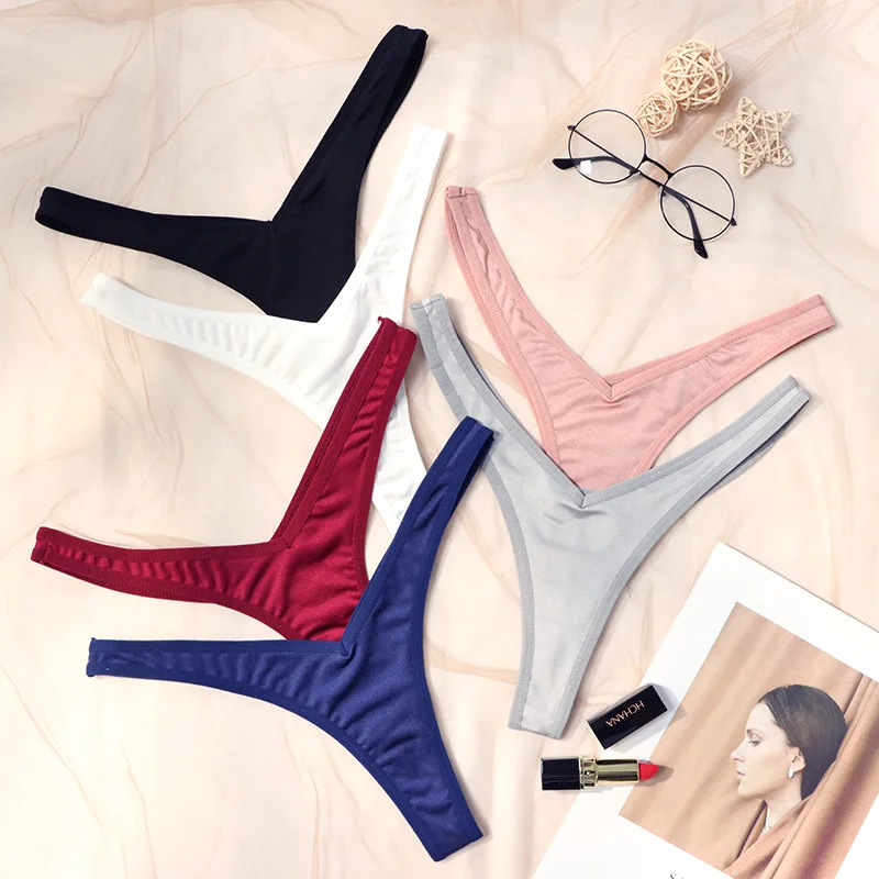 Sexy einfache Low Waist Slips Damen Großhandel Tanga neue Hüfthebehose in Europa und Amerika – Detail 1