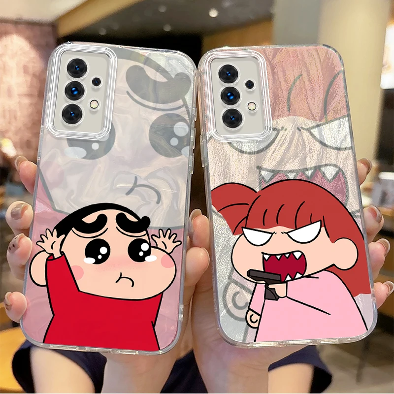 Cute C-Crayon Shin-chan Phone Case For Samsung Galaxy A36 A35 A34 A33 A32 A31 A30 A25 A24 A23 A22 A21 A20 A16 A06 Gradient Cover