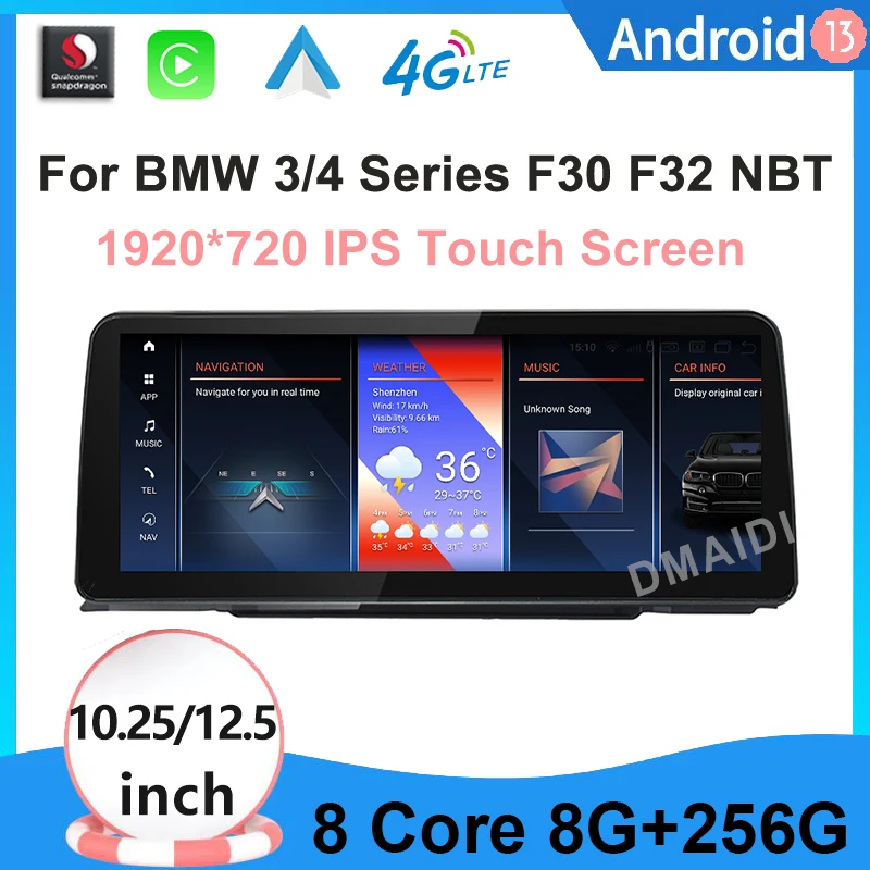 

New ID8 Navigation Car Video Player For BMW 3 /4 Series F30 F31 F32 F33 F34 Wireless Carplay Automotive Multimedia Android Radio