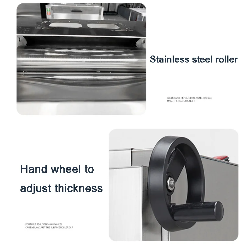 전기 반죽 롤러 기계, 스테인레스 스틸 데스크탑 상업용 레스토랑 패널 룸 반죽 메이커, 주방 장비