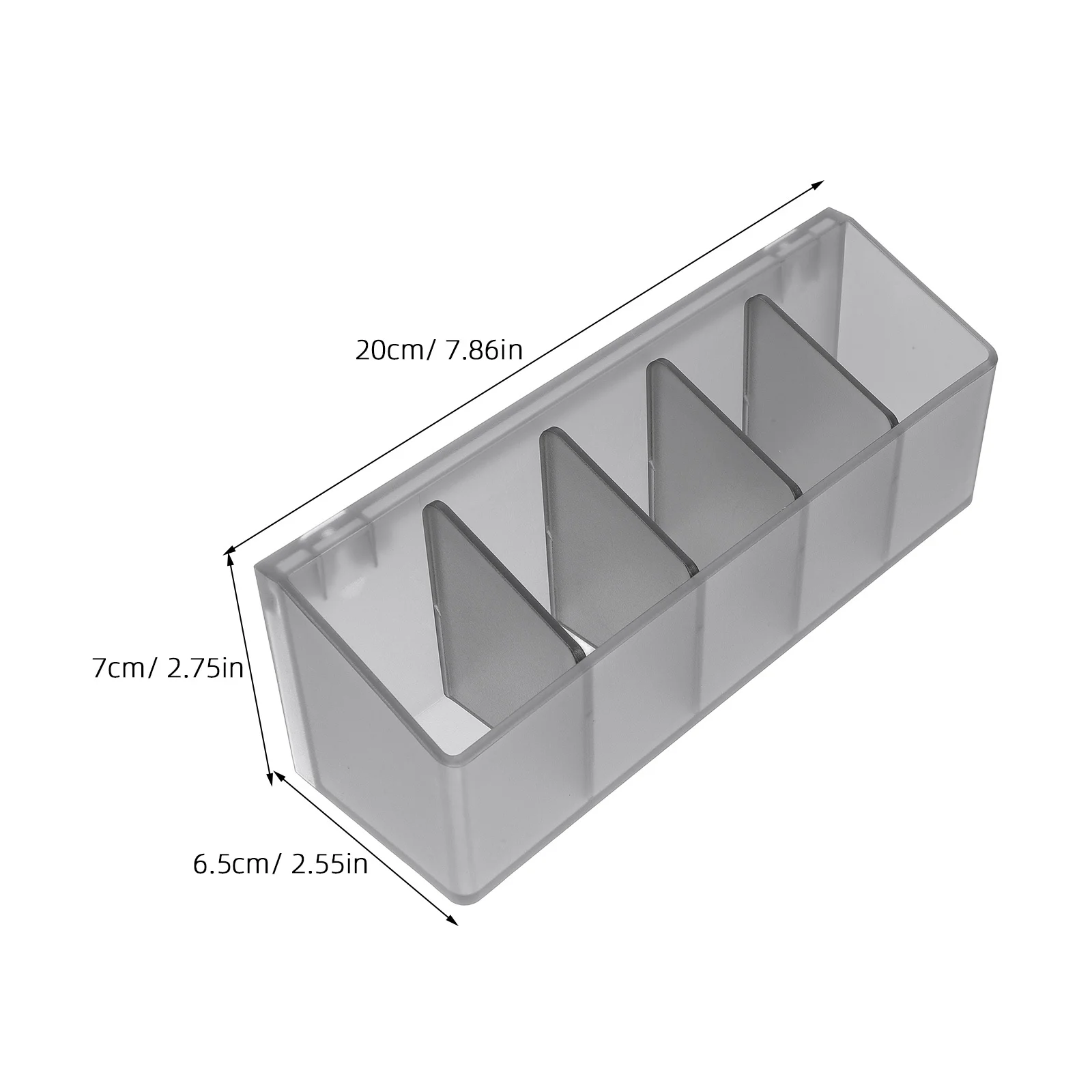 Organizador de maquiagem acrílico destacável, 5 compartimentos, caixa de armazenamento transparente para banheiro, gaveta, suporte de caneta para mesa