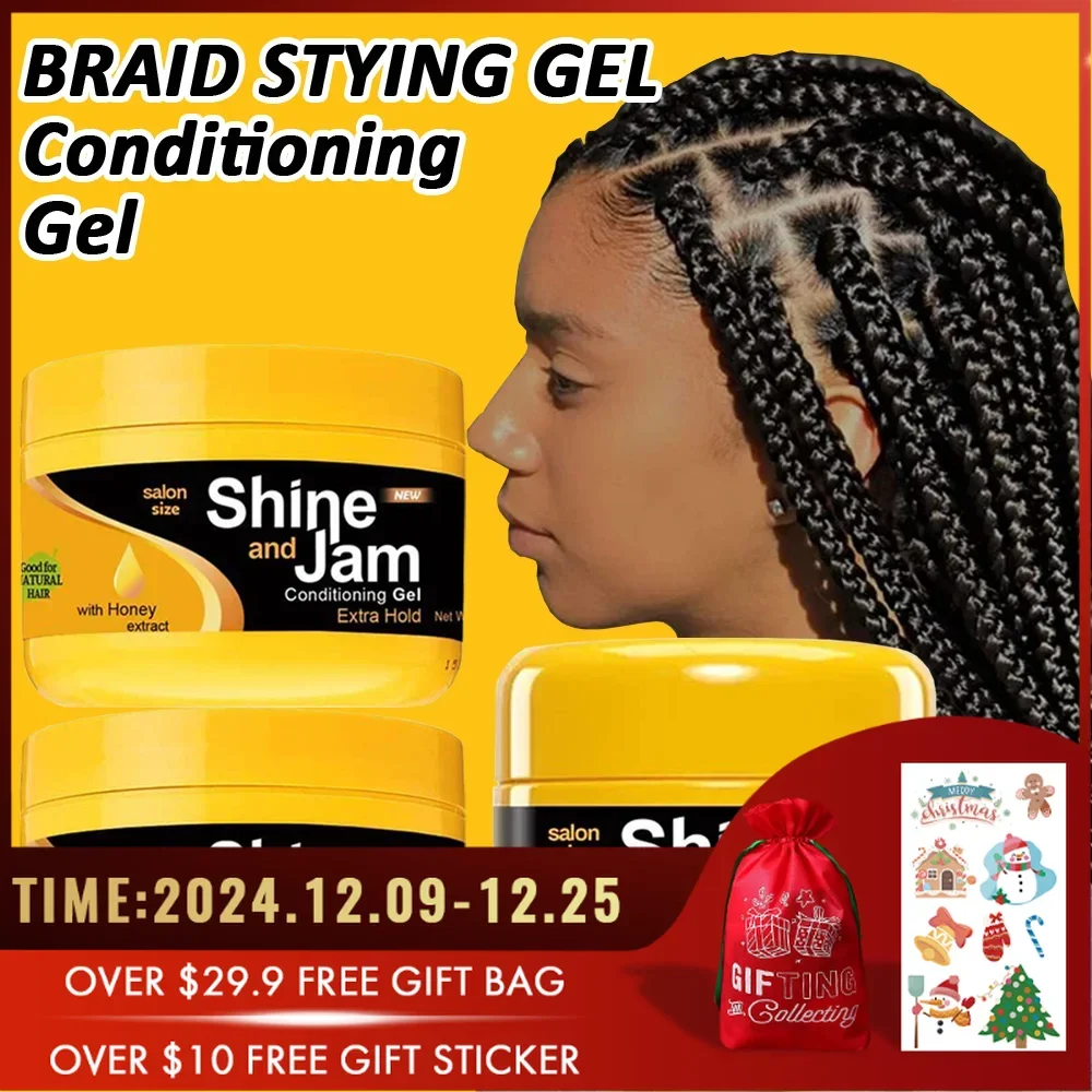 

WODEMATE Conditioning Gel Extra Hold Edge Control For Braiders Styling Gel Great for Braiding,Twisting,Smooth Edges 8OZ/16OZ